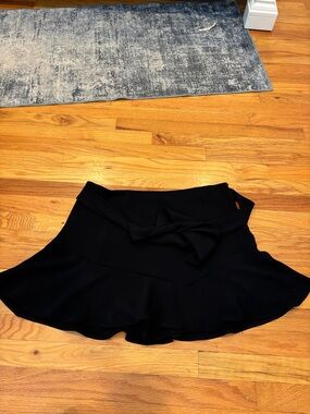 Zara Black Circle Skirt with Waist Bow